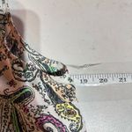 Daniel Rainn  Women Sleeveless Paisley Floral Colorful Chiffon Blouse Medium Whit Photo 5