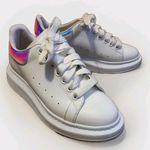 Alexander McQueen Women's Oversized Sneakers White Shock Pink Size EU 38 US 8 Photo 0