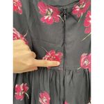 Nicholas Black Floral Printed Silk Tiered Long Sleeve Maxi Dress Size 8 Photo 67