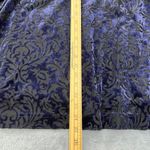 ECI ‎ Velvet Burnout Blouse Top Long Sleeve Damask Print Keyhole Back Bell Sleeve Photo 9