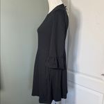 Kate Spade Broome Street Black Fit & Flare Dress Ruffle Cuff Size M Photo 2