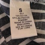 Dress Forum Gray Striped Tie Knot Button Up Long Sleeve Crop Shirt Blouse Top S Photo 3