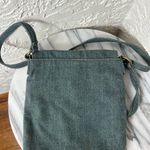 BOHO Denim Faux Suede Fringe Crossbody Bag Blue Photo 12
