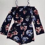 Kendall + Kylie  Navy Blue Floral Romper - Size Medium Photo 0