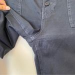 Reformation  Alicia High Rise Straight Leg Button Fly Cargo Pants Navy/Gray Sz 25 Photo 4