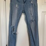 Wax Jean  Light Blue Distressed Skinny Jeans Photo 0