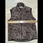 Rebecca Malone  Women's L VEST Fleece Brown Animal Print‎ Photo 2