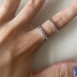 Francesca's NWOT  silver twist band set of two rings Photo 3