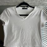 SheIn White Crop Top Photo 2
