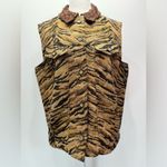 Coldwater Creek  Vest Animal Stripes Lightweight Tapestry Jacquard Mobwife Photo 2