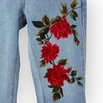 Newport News JEANOLOGY COLLECTION Rose Embroidered Jeans Size 4 Vintage Flare Photo 2