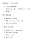 SO 🆕 tie dye side tie blue & white bikini bot… Photo 2