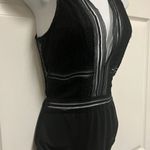 UNBRANDED Black Go Deep Lace V Bodysuit Size M Photo 6