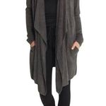 Barefoot Dreams Bamboo CozyChic Lite Island Wrap Cardigan dark grey soft sz l/xl Photo 0