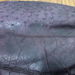 Purple Ostrich Texture Shoulder Bag adjustable‎ strap gold tone hardware Photo 2