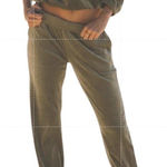 ARAMINTA JAMES Velour Trackiepant Women 10/M Khaki Stylish Travel Loungewear NWT Green Photo 0