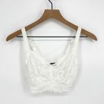 Cosabella Never Say Never Curvy Sweetie Lace Bralette Floral White Women's Small Photo 2