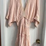 Lovestitch V Neck Pink Lace Midi Dress Cottagecore Women Sz S Country Sweet Photo 4