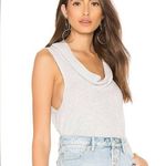 Free People  Sleeveless Knit Swing It Cowl Neckline Tank Top Grey Women's Size S Photo 2