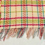 Cashmere Plaid Rainbow Candy Colorful Boho Rectangular Plaid Fringe Scarf Pink Photo 6