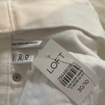 Loft NWT  High Rise Slim Pocket Boyfriend Jeans in White Sz 10/30 Photo 8