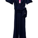 Lilly Pulitzer NEW  Kirabelle Navy Pineapple Pucker Short Sleeve Jumpsuit Sz XS 0 Photo 0