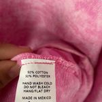 Oversized tie dye sweatshirt cut out shoulder women’s Size Large Pink Photo 8