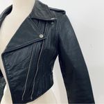 Highway One Vintage genuine leather cropped motorcycle jacket Y2K Black Size XS Photo 3