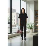 Badgley Mischka Badgley Mischka Wrapped Frame Clutch Plum Shoulder Bag Chain Handle Elegant Photo 7