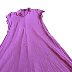 Eileen Fisher  Purple Shirt Dress Shift Fit Stretchy Monochrome Bold Size Medium Photo 3