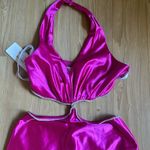 Azazie On the Cover Hot pint halter cutout satin mini Photo 1