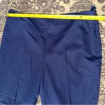 Saks 5th Avenue Saks Fifth Ave Women’s Size 4 Navy Blue Stretch Slim Straight Trousers Pants Photo 4