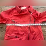 Anthropologie  HUTCH FAUX SUEDE ZIPPER MOTO JACKET COAT CORAL PINK‎ Xs Photo 7