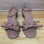 Loeffler Randall  Mikel Ankle Strap High Heel Raffia Sandals - Size 9 Photo 2