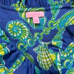 Lilly Pulitzer  Seashell Fallin In Love Royal Dress Size Small Ruffle Silk Blend Photo 6