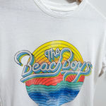 Vintage The Beach Boys White Cotton Graphic Tshirt Women's XS Summer Normcore Photo 0