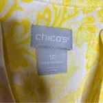 Chico's Chico’s tiered paisley maxi dress yellow white size 8/10P spring Easter wedding Photo 6