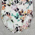 Bleu Ice One Piece Bathing Suit Womens S Cream Floral High Neck Scoop Back Beach White Photo 2