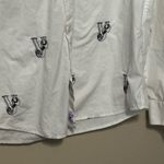 Versace Jeans Embroidered Logo Button Up Blouse Size Small Photo 2