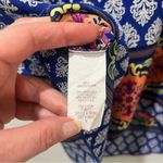 Blue Rain Women Small Blue White Geometric V Neck Sleeveless Tank Polyester Top Photo 4