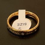 3mm cubic zirconia gold forever love ring size 9 Photo 7