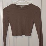 Garage Brown ribbed long sleeve Photo 0