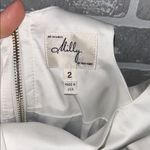 Milly White Silver Mirrored Python Leather Panel Racerback Dress Women’s Size 2 Photo 9