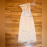 Show Me Your Mumu  Women’s Small Satin Jodie Dress Asymmetrical Slit Bridesmaid Photo 1