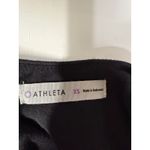 Athleta Black Pima Cotton Midi Soft Tank Dress XS Ruched Stretch Minimalist Photo 2