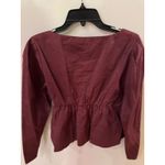 STAUD Peggy Top Longsleeve Plum Size Medium - New No Tags Photo 2