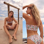 Free People Aila Blue Vicki Bikini Bottoms in La Prairie Size XL NWOT $114 Photo 8