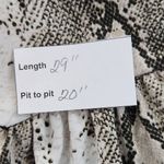 White Birch Snakeskin Babydoll Tunic Size Small Snakeskin Print Knit Top Photo 7