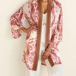 Soft Surroundings  Jakarta Open-Front Kimono Chiffon Embroidered Size L/XL Womens Photo 0