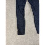 Lululemon  Womens Inspire II Yoga  Leggings  Black Blue‎ Zipped Pockets SIZE 4 Photo 5